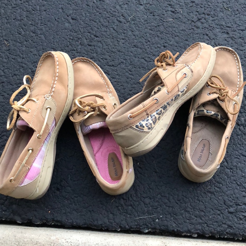 Maui Island boat shoes.